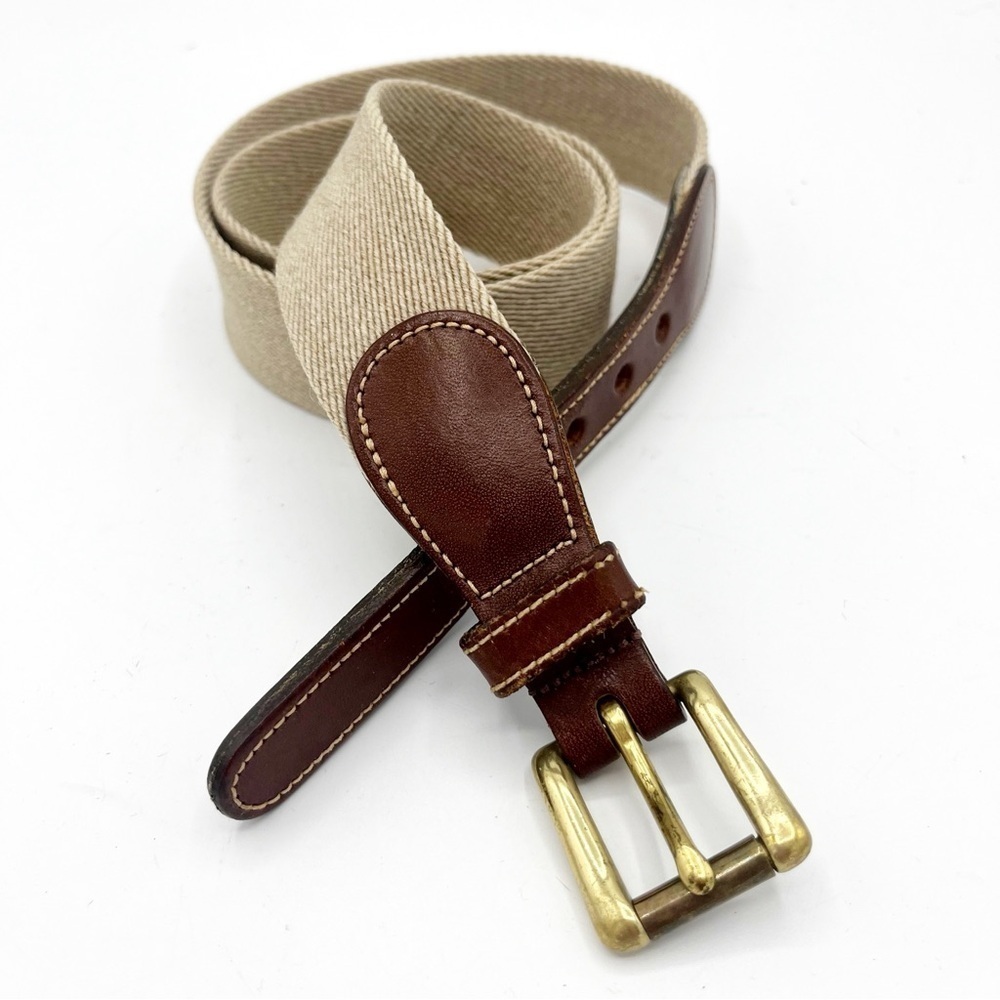 Vintage Dooney & Burke Wool Brass Buckle Belt 6920 Sz 34